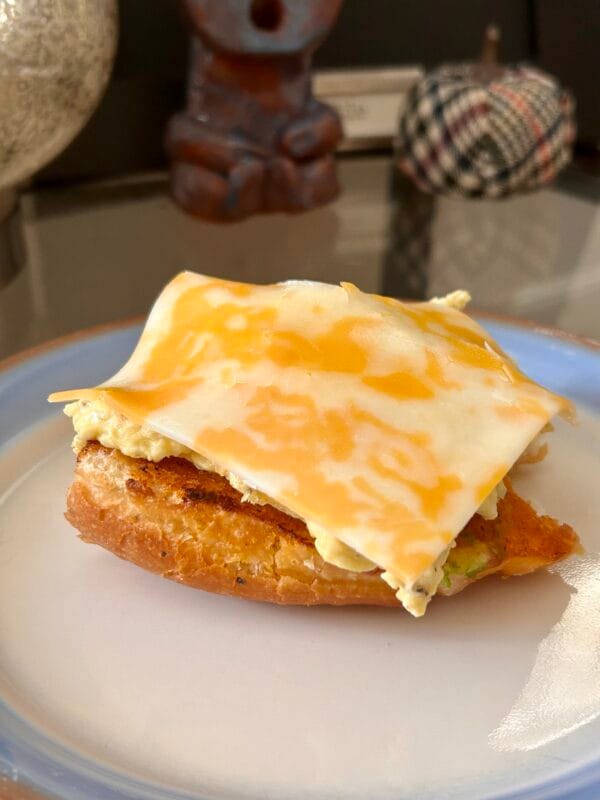 breakfast sandwich.